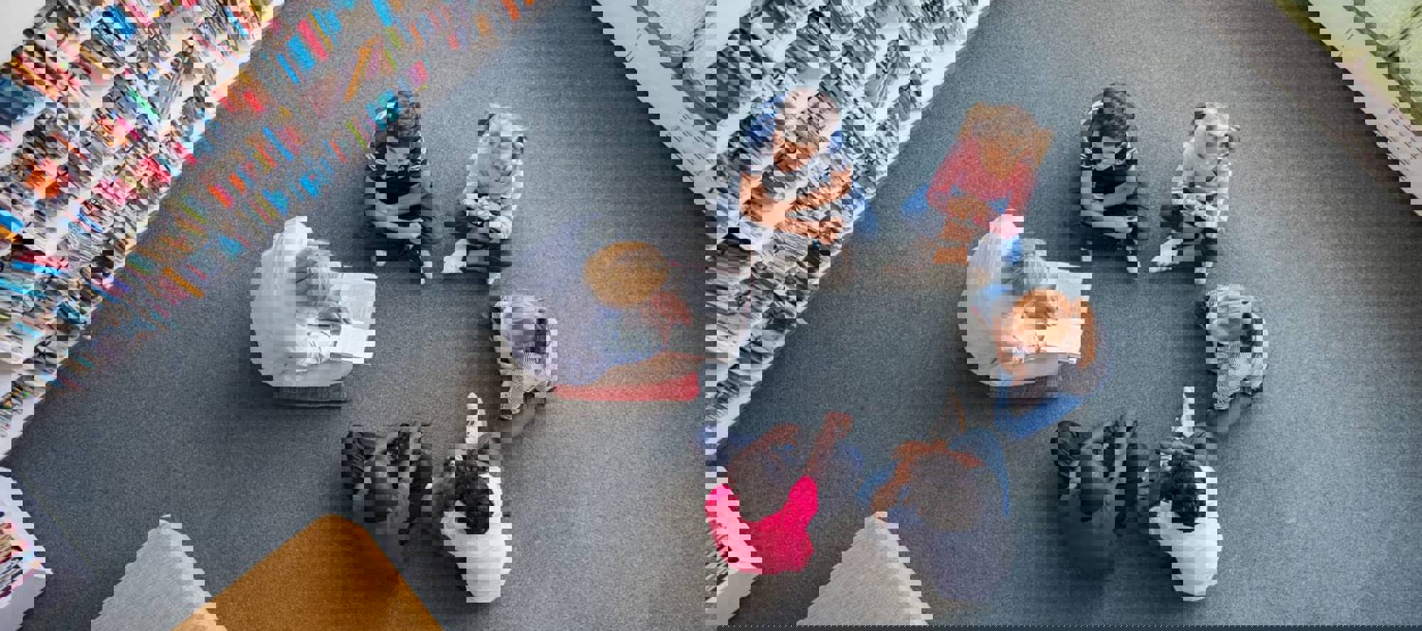 children being read a story